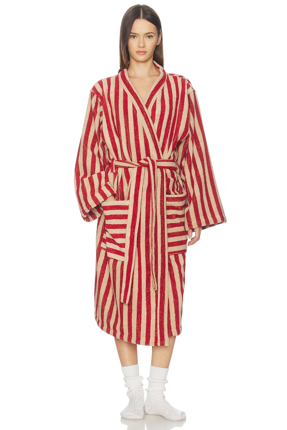 PEMBROKE STRIPE COTTON ROBE 长袍