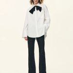 Aleksandra White Shirt with Detachable Tie in Cotton