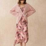 Aki Scalloped Neckline Sheer Cardigan in Lightweight Cable Mohair Knit