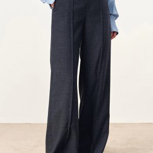 Abbie Double Waistline Suit Trousers in Merino Wool