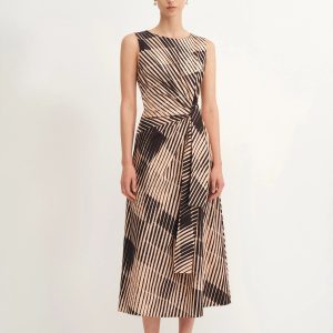 Athena Print Dress in Cotton Sateen