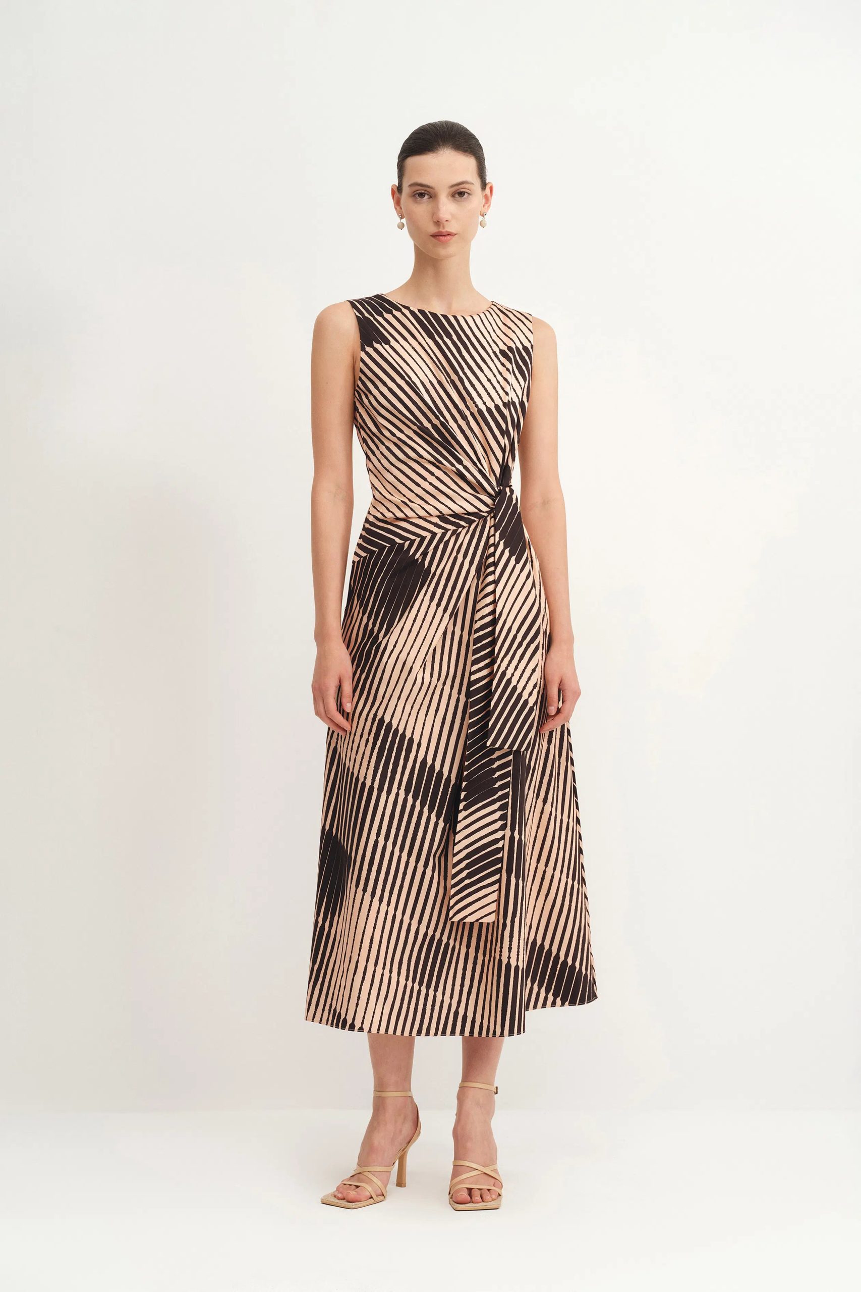 Athena Print Dress in Cotton Sateen