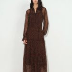 Anselm Polka Dot Ruffle Trim Dress with Inner Slip Dress
