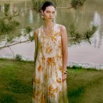 Amelia Sleeveless Maxi Dress in Burnout Silk Georgette